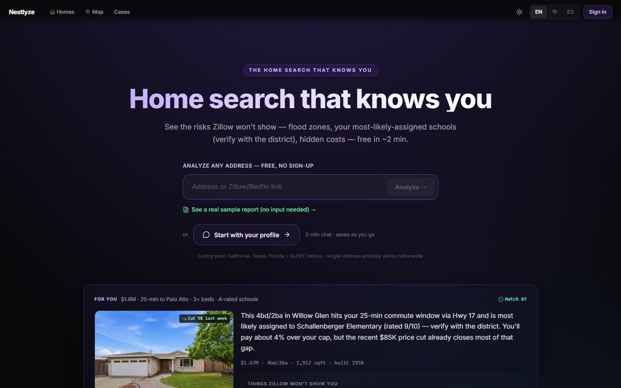 nestlyze — live site